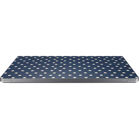 Blue and Cream Polka Dots Universal Laptop 15in (12.2 x 8.8in) Skin
